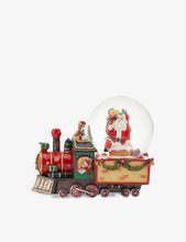 Train with snowdome resin and glass Christmas ornament 18cm