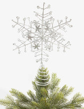 Glitter snowflake tree top star Christmas decoration