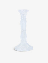 Moulded large glass candlestick 20cm