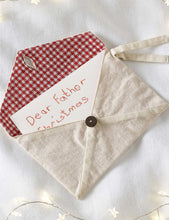 Letter to Father Christmas embroidered woven envelope