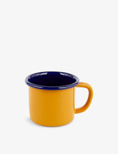 Two-tone enamelled steel mug 8cm