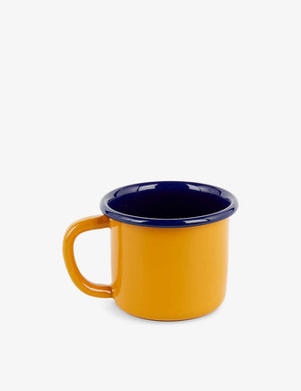 Two-tone enamelled steel mug 8cm