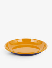 Two-tone enamelled steel dinner plate 26cm