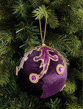 Embroidered and gemstone-embellished Christmas decoration 10cm