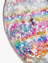 Sequin-filled teardrop glass Christmas decoration 18cm