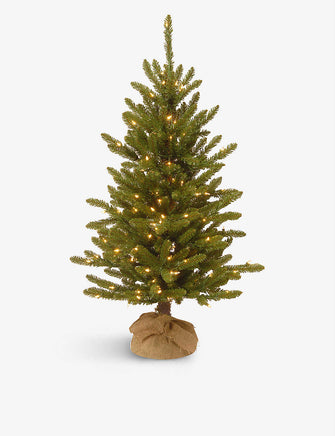 Kensington Fir 4ft Burlap Bag 100 LED artificial Christmas tree