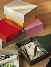 Rectangular stackable cardboard box 29.5cm x 35cm