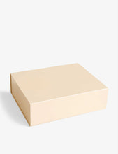 Rectangular stackable cardboard box 34.5cm x 41.5cm