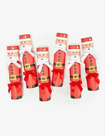 Father Christmas graphic-print paper Christmas crackers pack of six