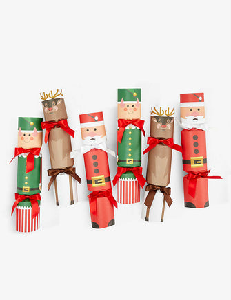 North Pole Friends graphic-print paper Christmas crackers pack of six