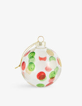 Heir polka-dot glass Christmas decoration 8cm