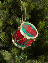 Heir drum-design plastic Christmas decoration 6cm