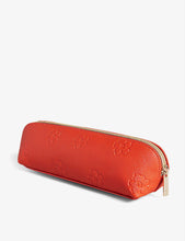 Lilaahh floral-embossed faux-leather brush case