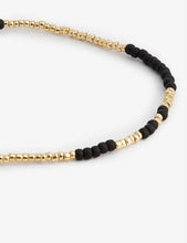 Asym 18ct yellow gold-plated brass and glass bead bracelet