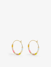 Candy Eldorado 18ct yellow gold-plated brass and glass bead hoop earrings