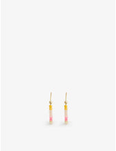 Candy Eldorado 18ct yellow gold-plated brass and glass bead hoop earrings