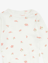 Floral-print organic-cotton baby grow 9-12 months