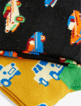 Car pack of two cotton-blend socks