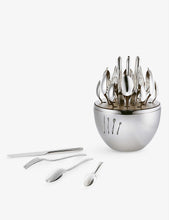 MOOD silver-plated stainless steel cutlery set of 24