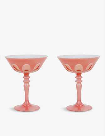 Rialto hand-finished coupe glasses set of two