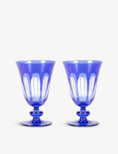 Rialto handcrafted glass tulip goblets set of two