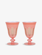 Rialto two-tone glass goblets set of two