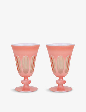 Rialto two-tone glass goblets set of two