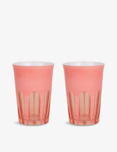 Rialto two-tone glass tumblers set of two