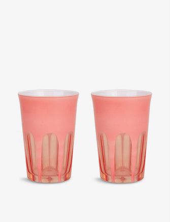 Rialto two-tone glass tumblers set of two