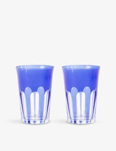 Rialto stripe glass tumbler set of two