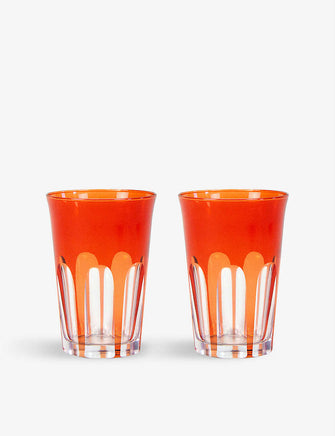 Rialto hand-finished glass tumblers set of two