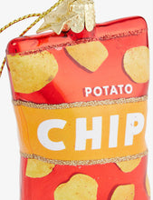 Crisp packet glittered glass Christmas decoration 9cm