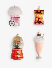 Crisp packet glittered glass Christmas decoration 9cm