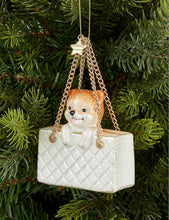 Champagne fashion bag glass Christmas decoration