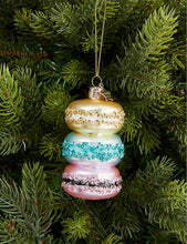 Macaron tower glass Christmas decoration