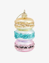 Macaron tower glass Christmas decoration