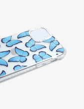 Butterfly graphic-print silicone iPhone 13 case