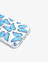 Butterfly graphic-print silicone iPhone 13 case