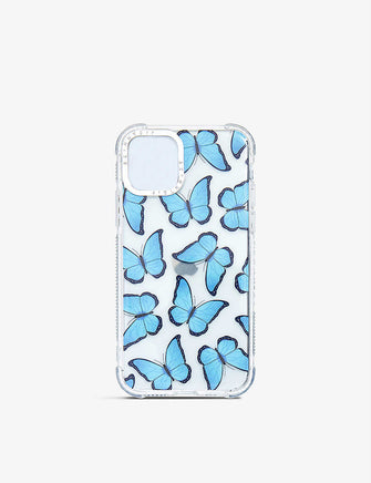 Butterfly graphic-print silicone iPhone 13 case