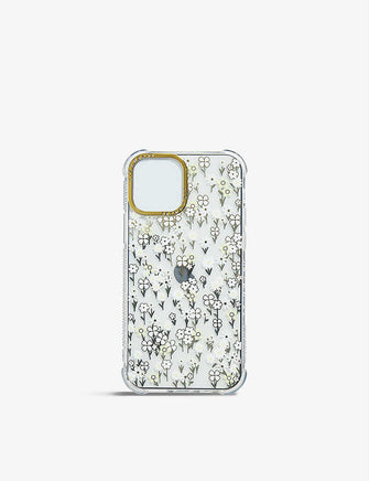 Ditsy Gold graphic-print silicone iPhone 12 Pro phone case