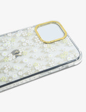 Ditsy Gold graphic-print silicone iPhone 13 phone case