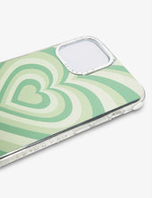 Heart-print silicone iPhone XR case