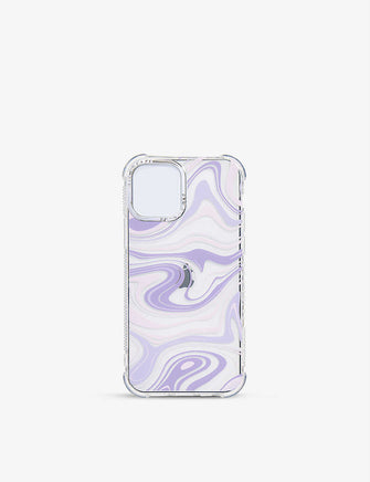 Lilac Swirl graphic-print iPhone XR 11 case