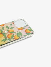 Ombre Orange graphic-print silicone iPhone 12 case