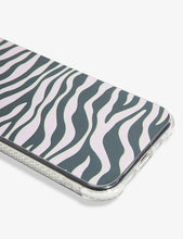 Zebra graphic-print silicone iPhone 13 case