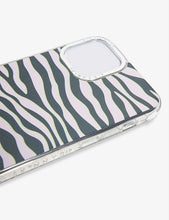 Zebra graphic-print silicone iPhone 13 case