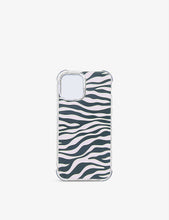 Zebra graphic-print silicone iPhone 13 case