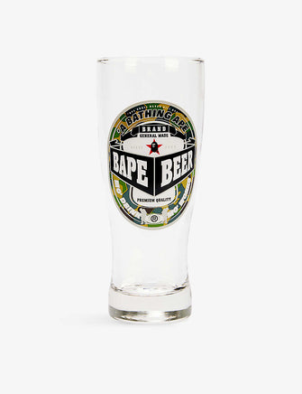 BAPE logo-print beer glass 18cm