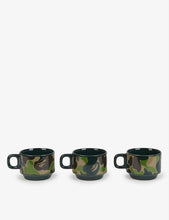 ABC Camo ceramic stacking mugs set of three