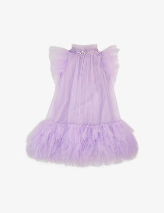 Dahlia sequin-embellished woven dress 6-11 years